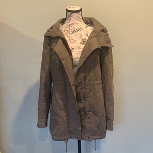 LOFT Hooded Army Olive Green Lightweight Utility Jacket Women’s CS Extra Small